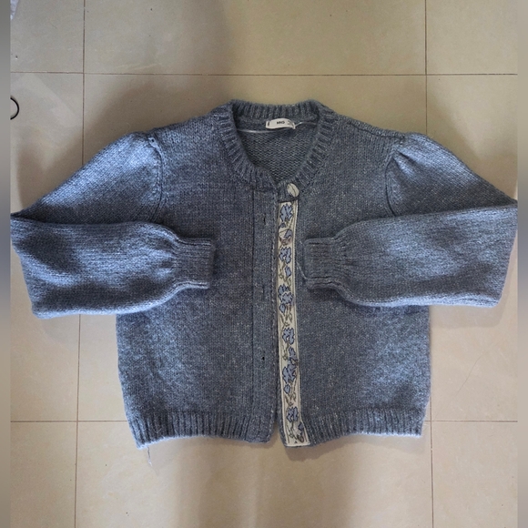 Mango Matilda Chunky Knit Cardigan Sz L - Picture 4 of 7